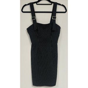 Forever 21 Pinstriped Overall Dress Bodycon
